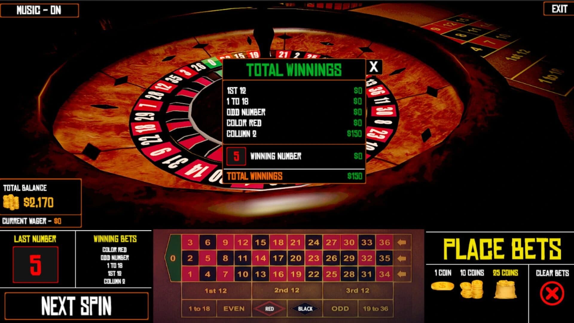 Roulette Simulator 2 screenshot 2