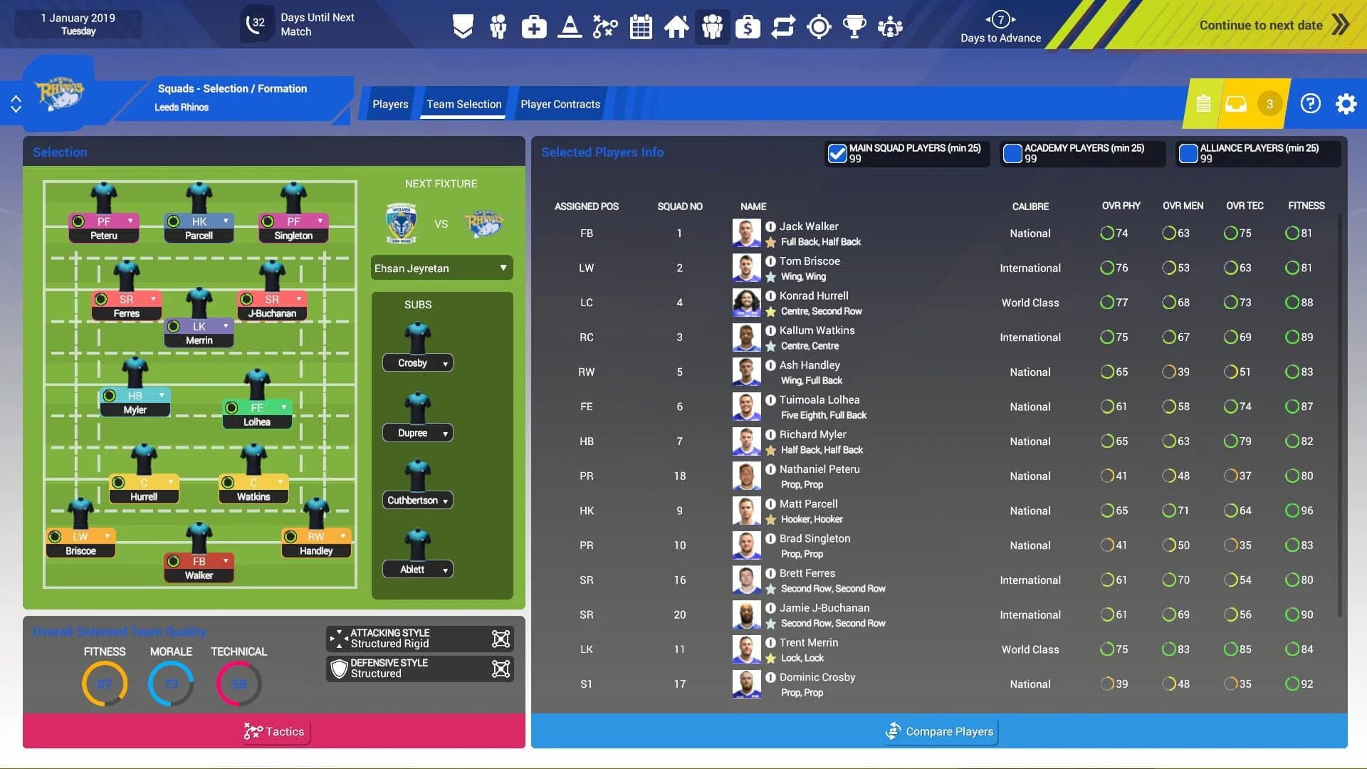 Rugby League Team Manager 3 screenshot 4