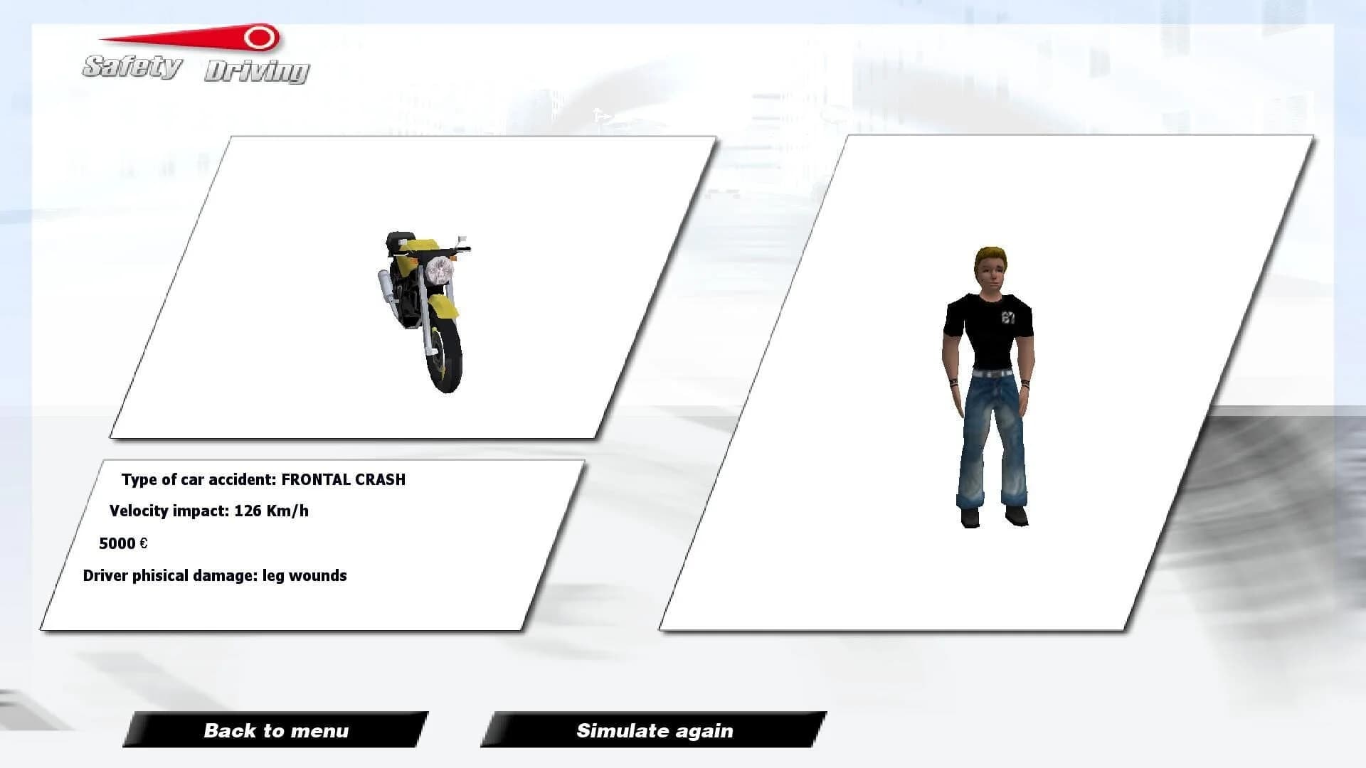 Safety Driving Simulator: Motorbike screenshot 2