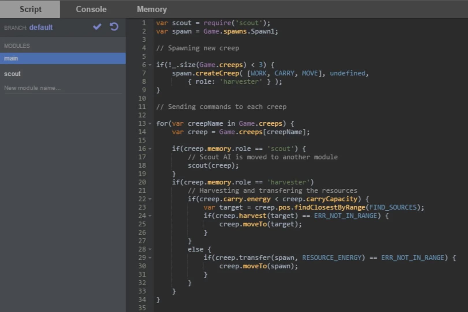 Screeps: World screenshot 1