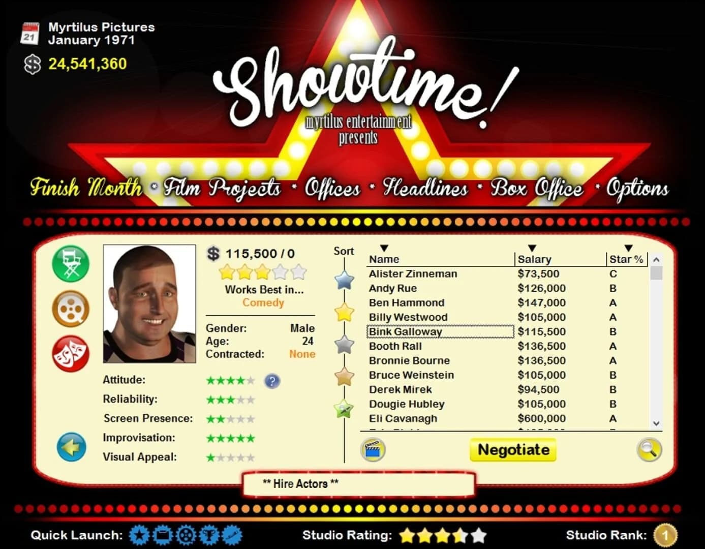 Showtime! screenshot 1