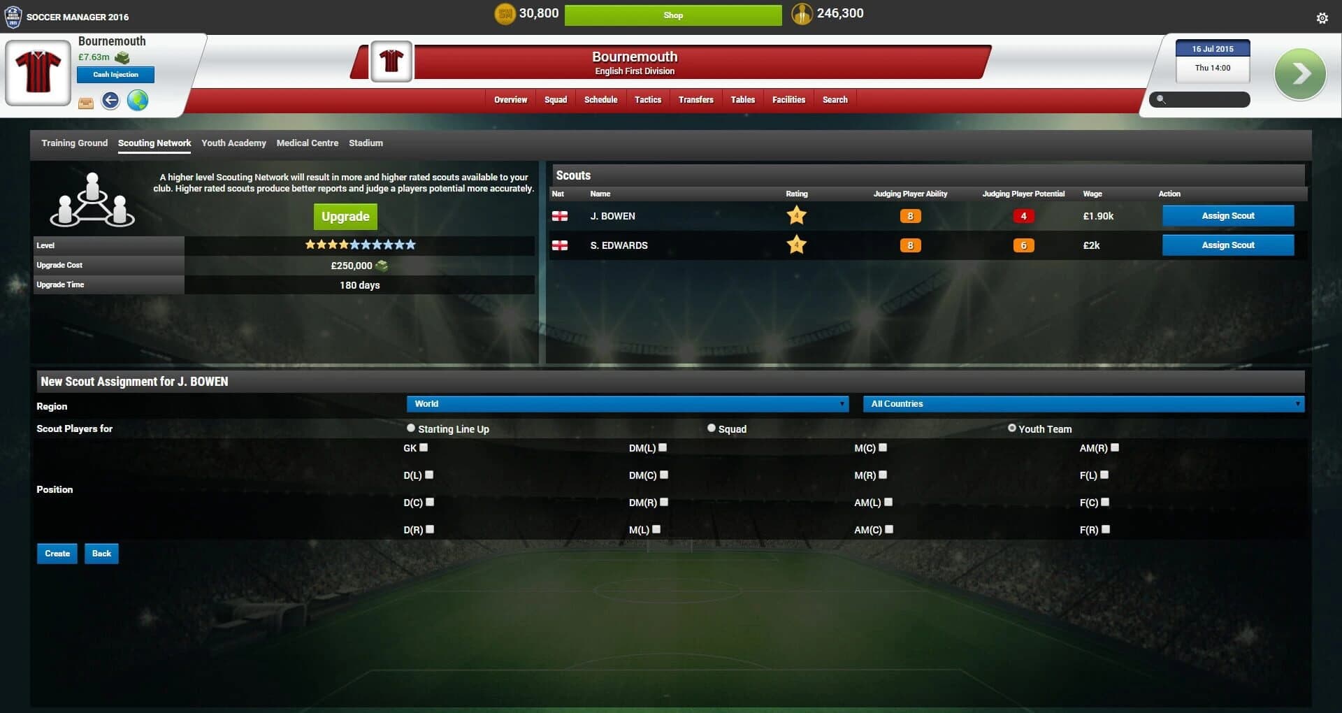 Soccer Manager 2016 screenshot 1