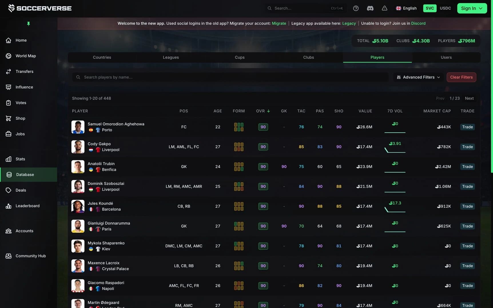 Soccerverse screenshot 1