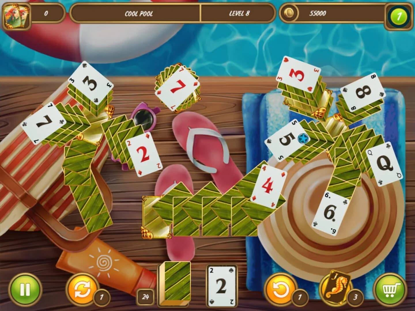 Solitaire Beach Season: Sounds of Waves screenshot 2