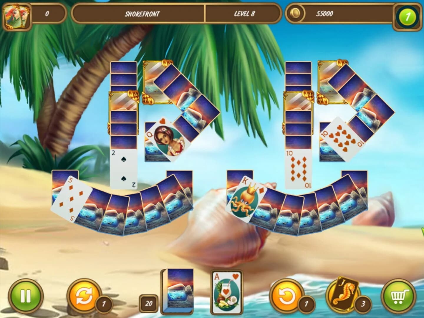 Solitaire Beach Season: Sounds of Waves screenshot 1