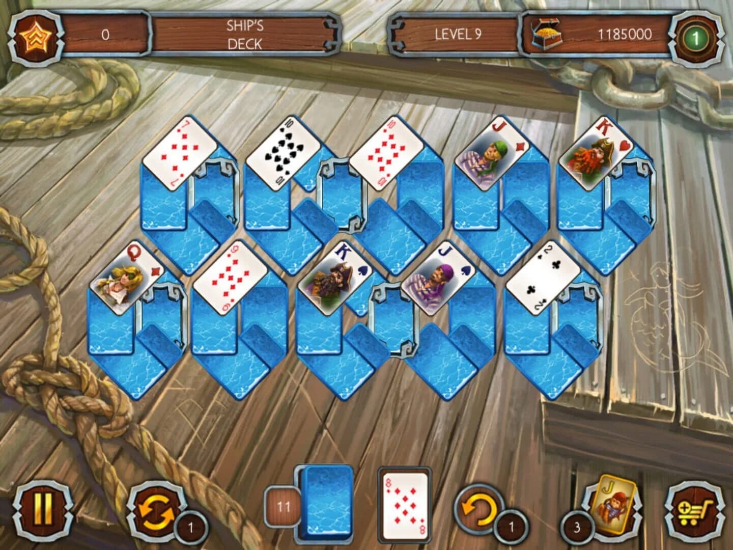 Solitaire Legend of the Pirates screenshot 1