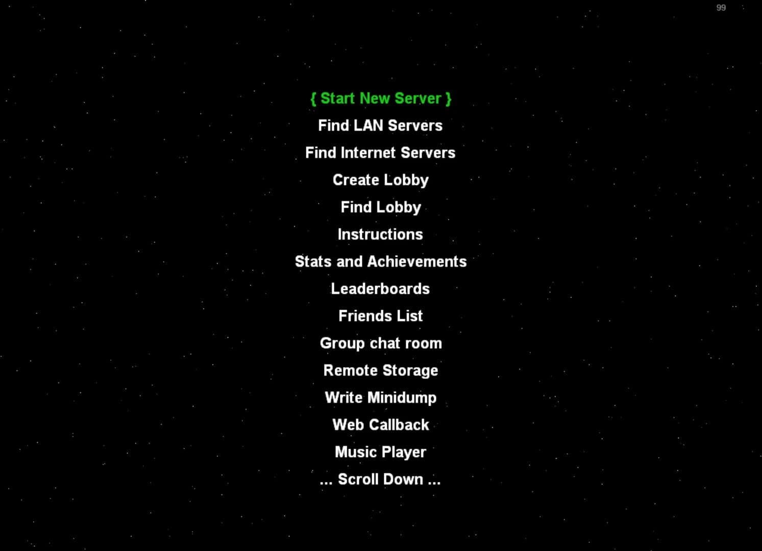 Spacewar screenshot 1