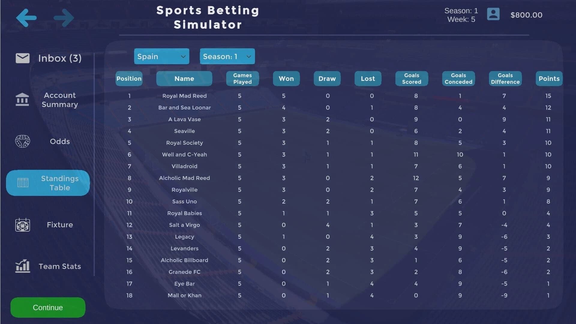 Sports Betting Simulator screenshot 3
