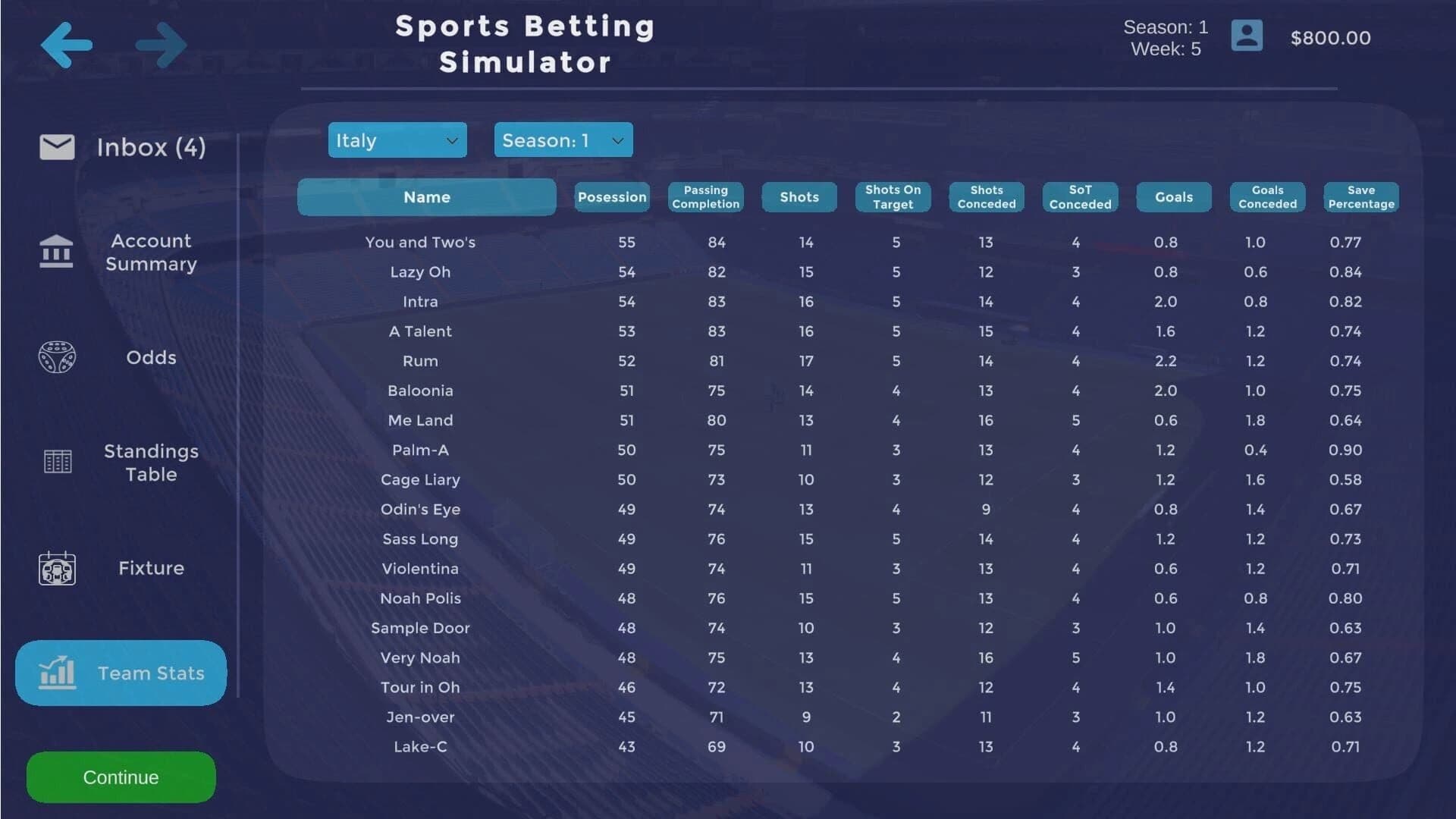 Sports Betting Simulator screenshot 4