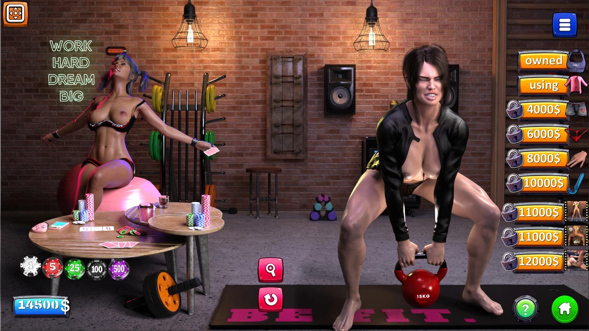 Strip Black Jack: Hot Gym screenshot 3