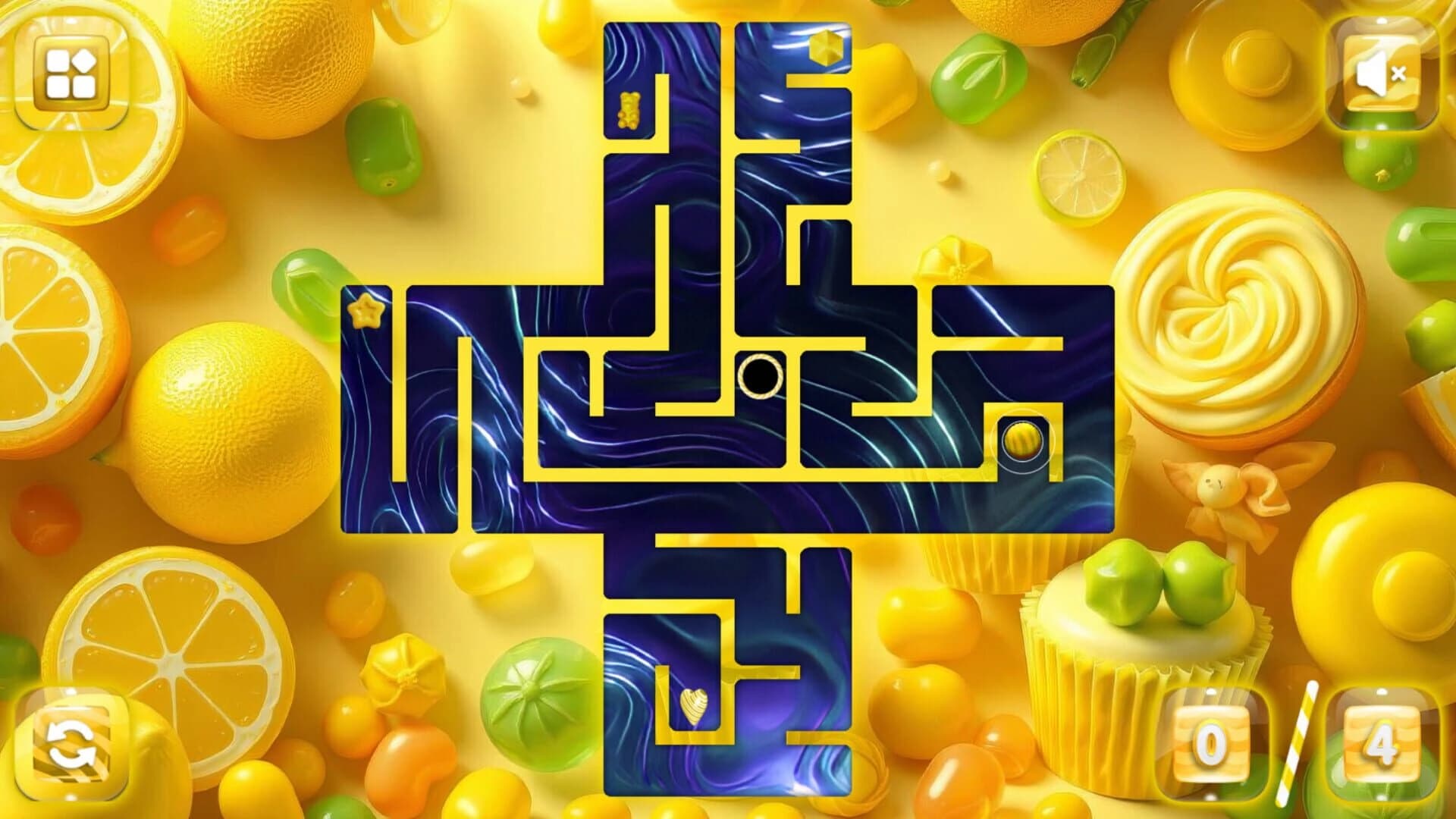 Sweetie Candy Maze: Yellow Lemon screenshot 2