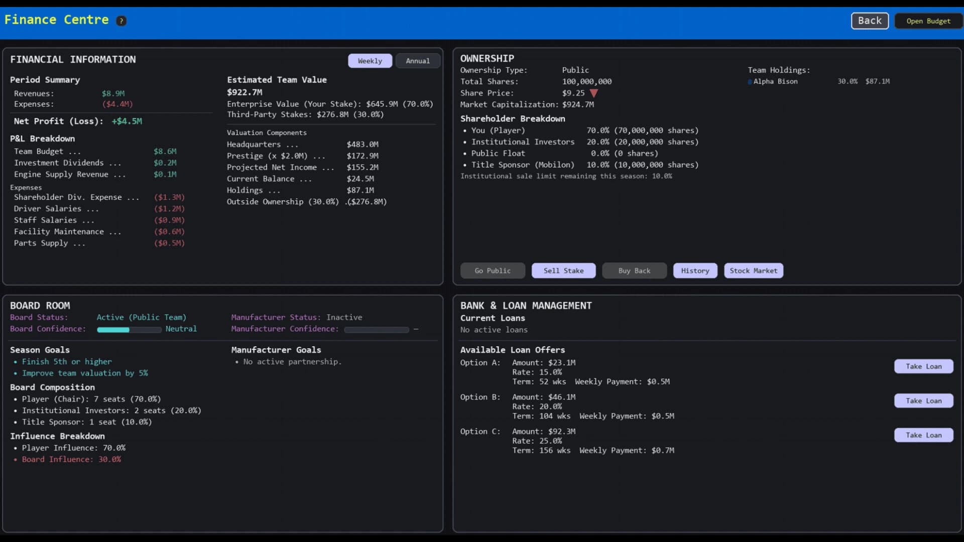 Team Principal: A Racing Manager screenshot 2