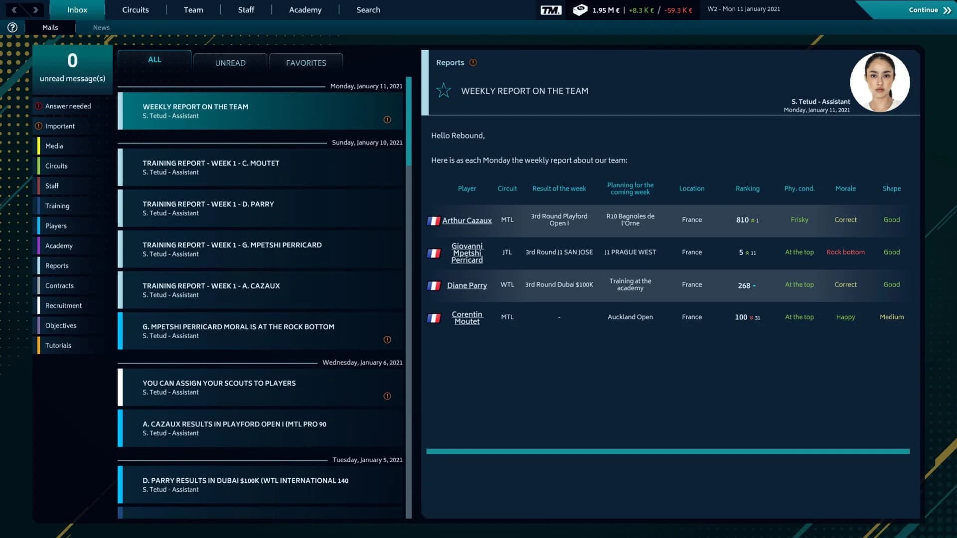 Tennis Manager 2021 screenshot 1