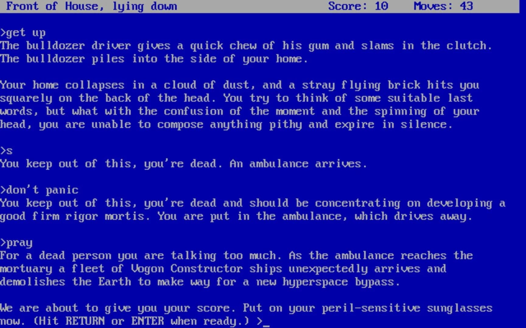 The Hitchhiker's Guide to the Galaxy screenshot 3