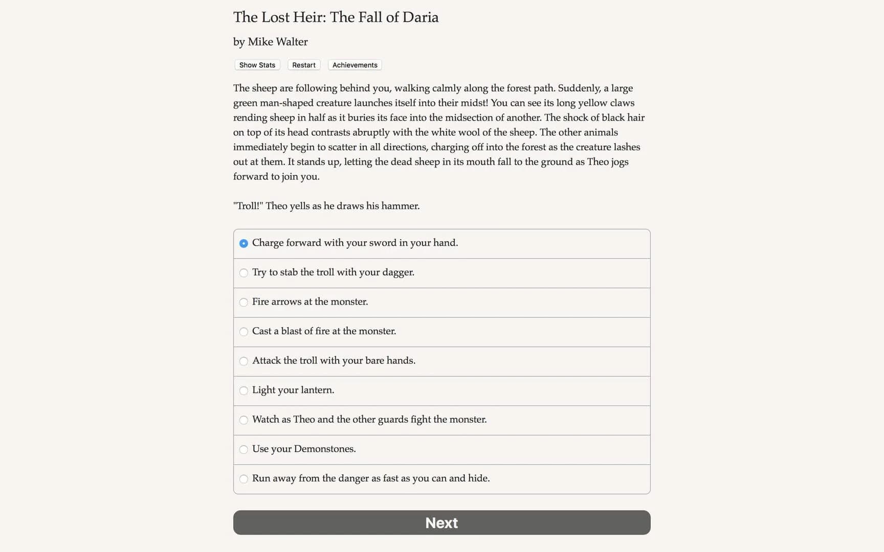 The Lost Heir: The Fall of Daria screenshot 1