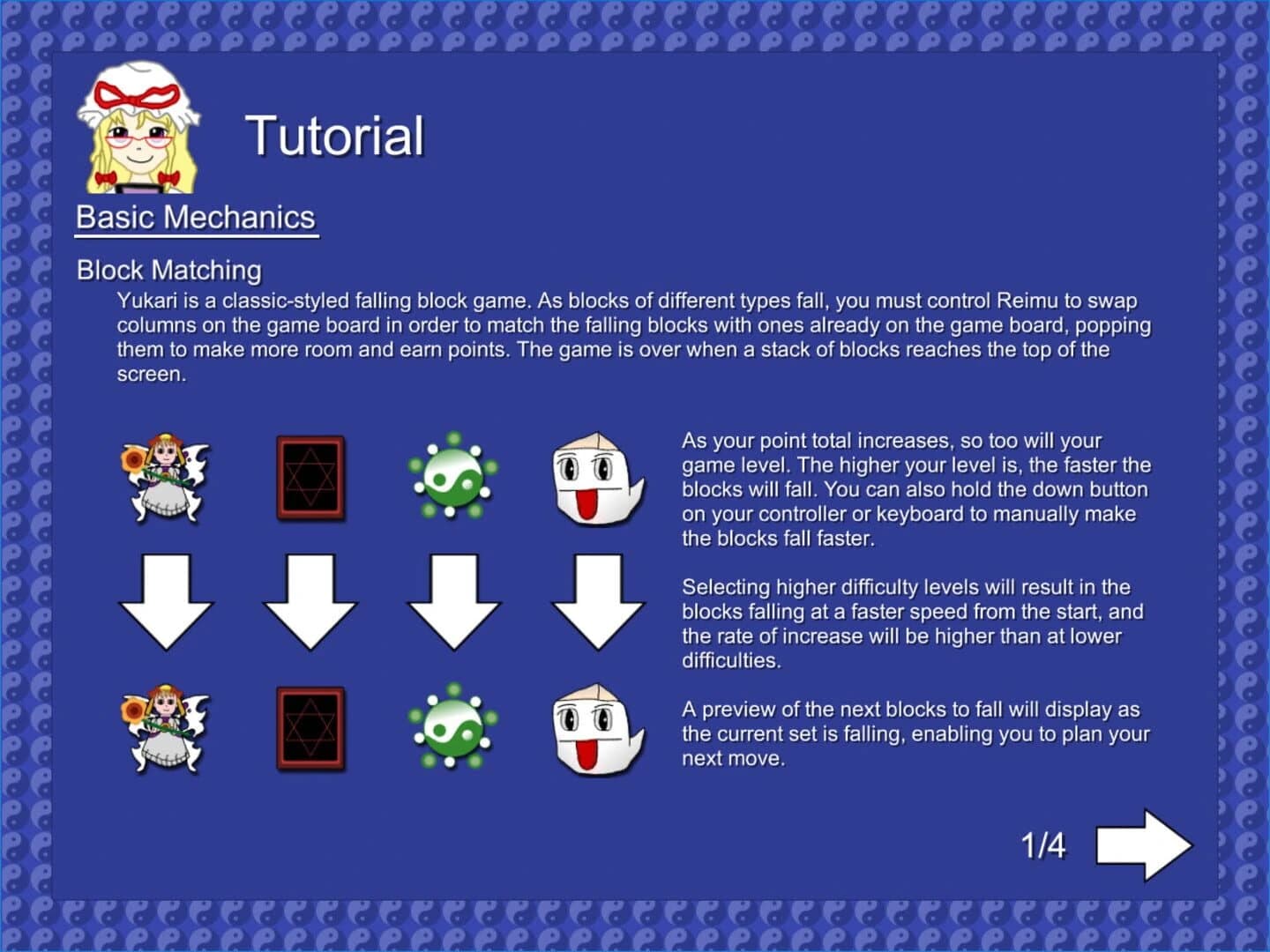 Touhou Block Fall: Yukari screenshot 3