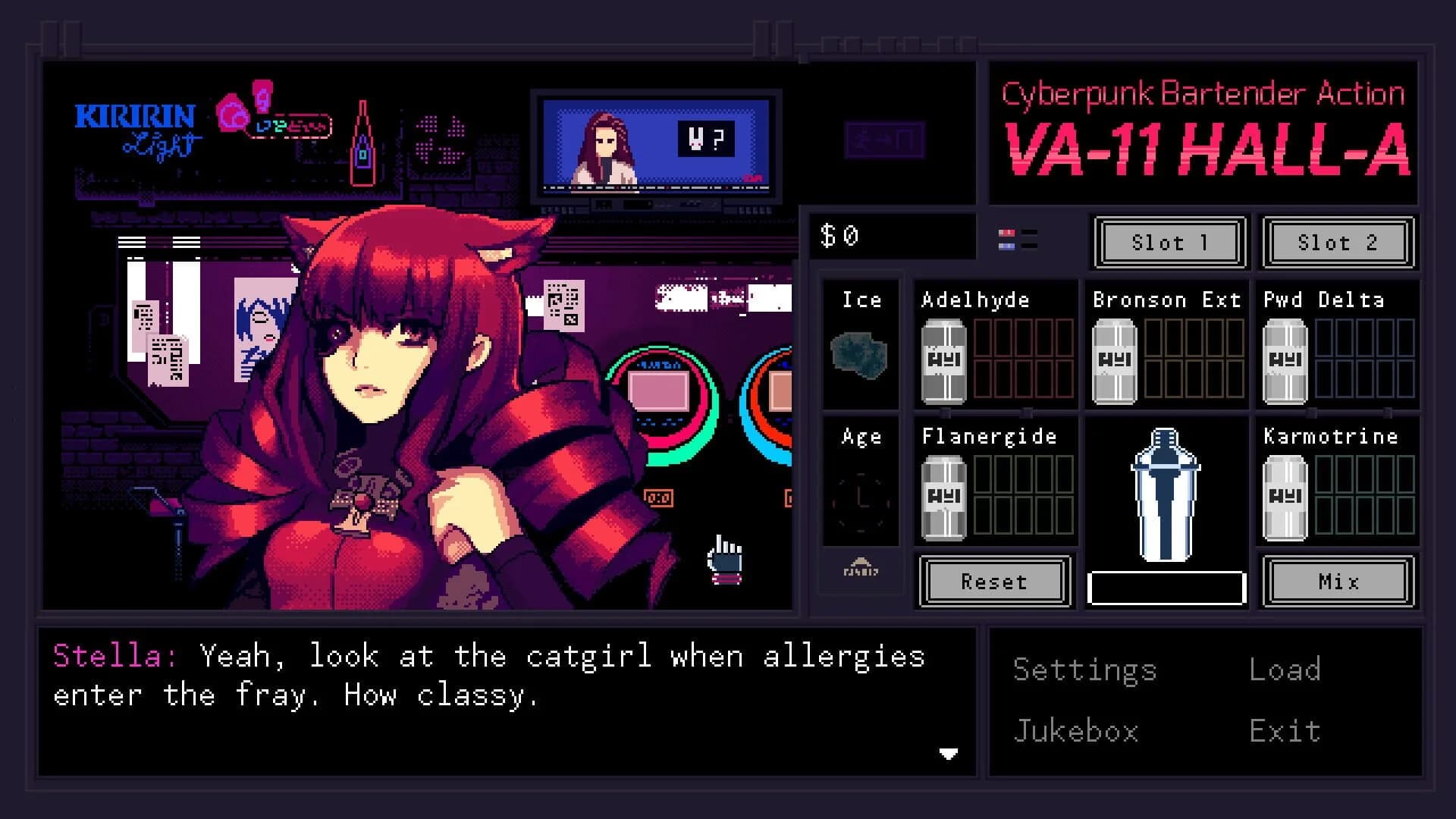 VA-11 Hall-A: Cyberpunk Bartender Action screenshot 3
