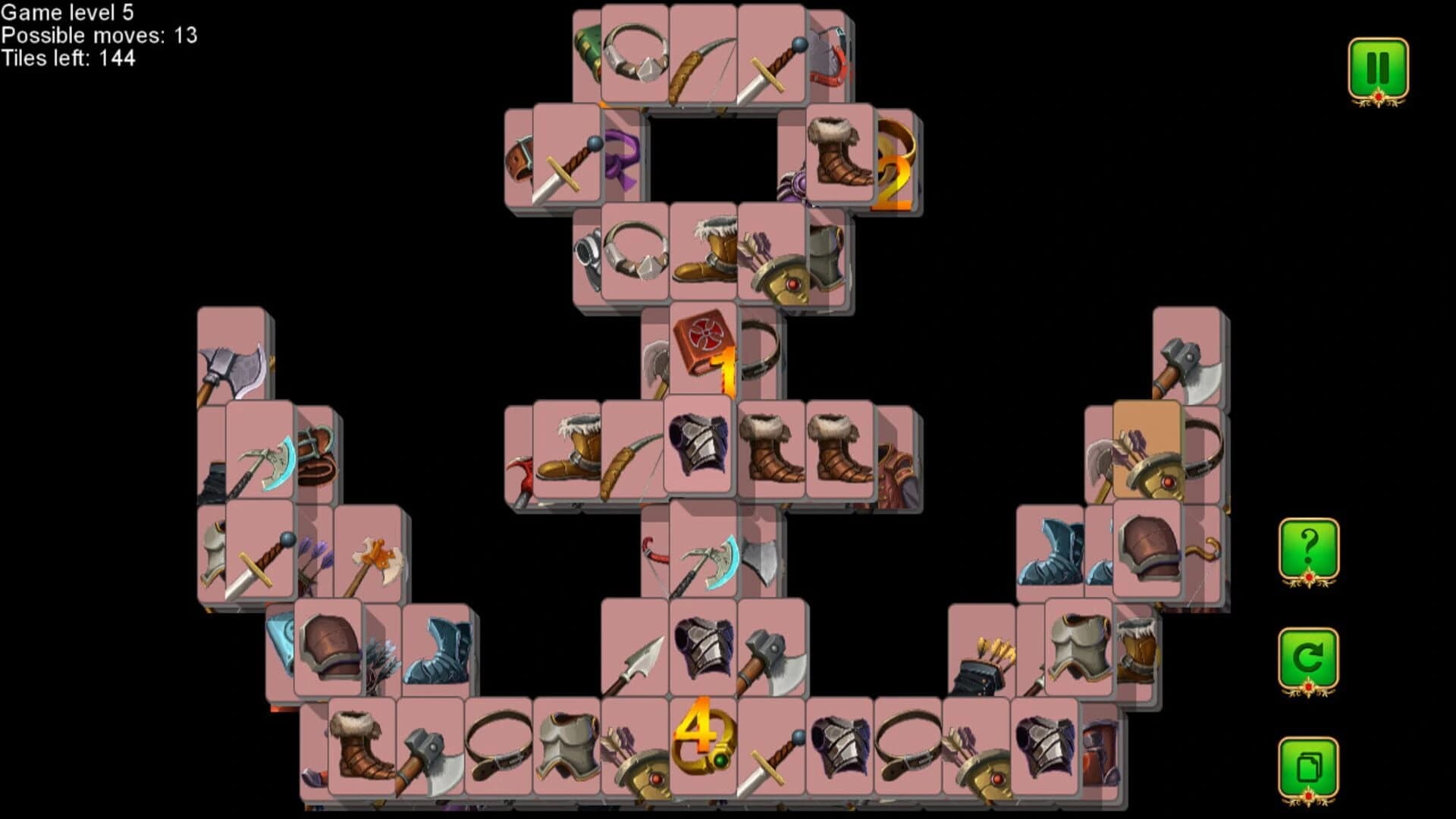Weapon and Armor: Mahjong screenshot 2