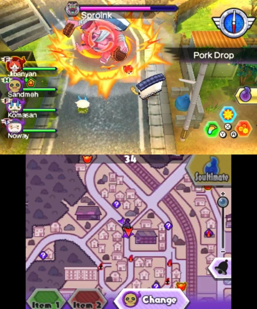 Yo-kai Watch Blasters: Red Cat Corps screenshot 1