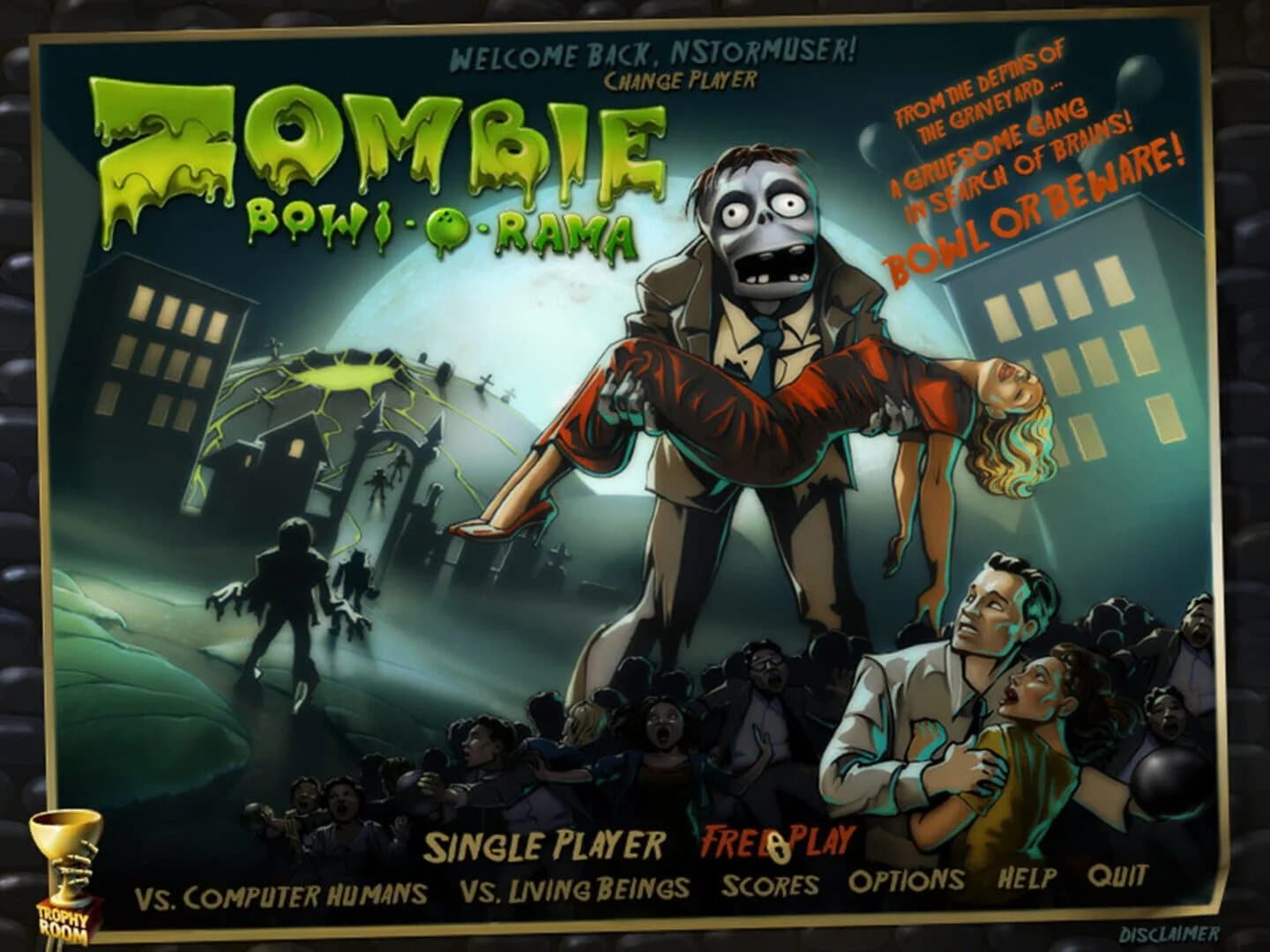Zombie Bowl-O-Rama screenshot 2
