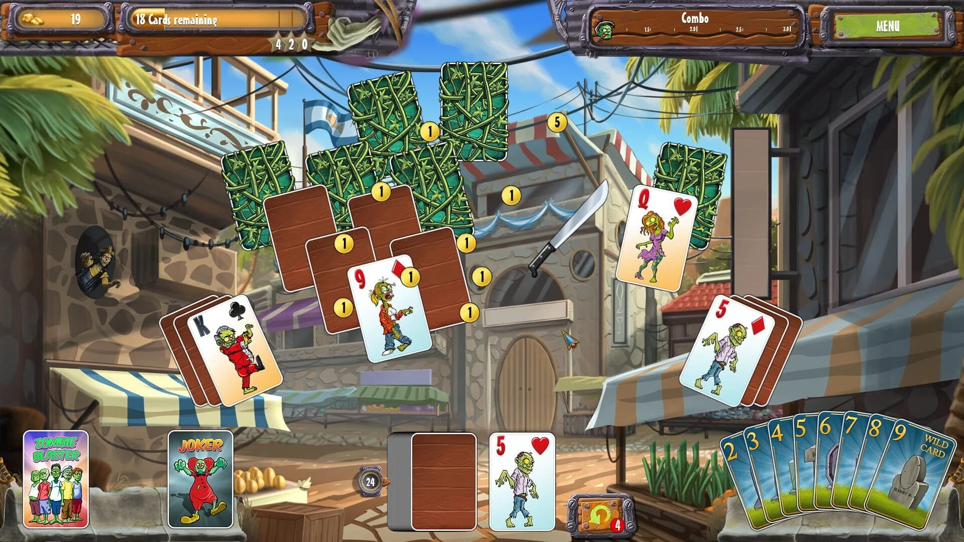 Zombie Solitaire 2 Chapter 3 screenshot 4