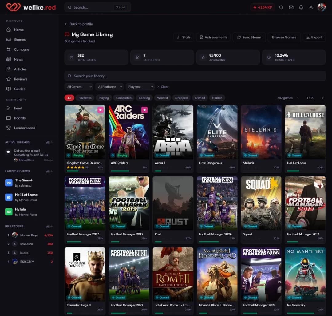 WeLike.red - My Game Library