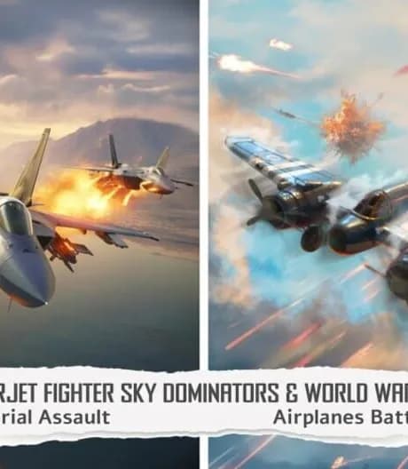 AirJet Fighter Sky Dominators: Aerial Assault & World War II - Airplanes Battle