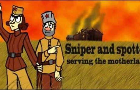 Sniper and Spotter Serving the Motherland