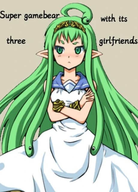 Super gamebear with its three girlfriends